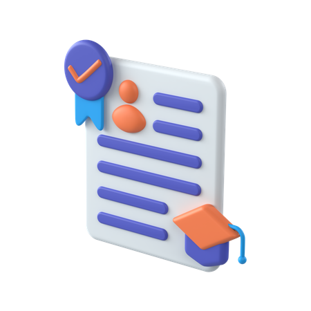 학업 기록  3D Icon
