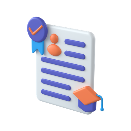 Academic Records  3D Icon