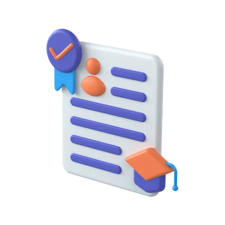 Academic Records  3D Icon