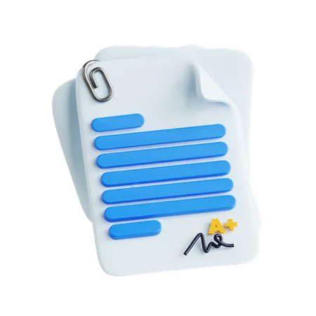 Academic Transcript  3D Icon