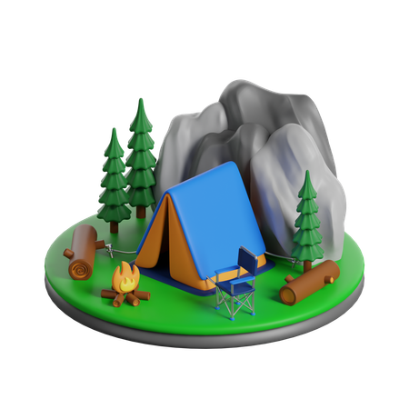 Acampamento  3D Icon