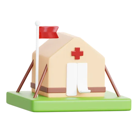 Acampamento médico  3D Icon