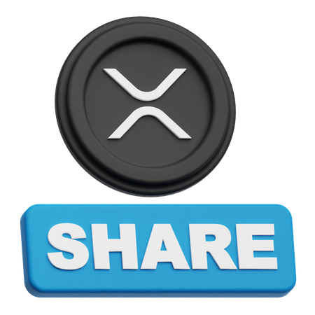 Ação da moeda XRP  3D Icon