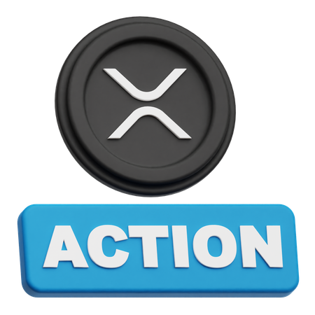 Ação da moeda XRP  3D Icon