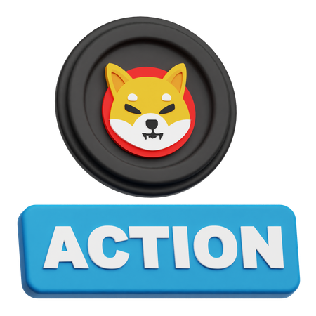 Ação Shiba Inu  3D Icon