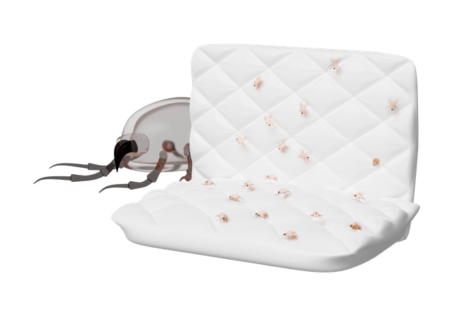 Ácaros no lençol  3D Icon