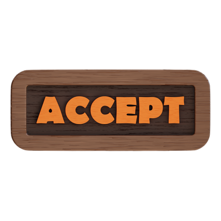 Accept Button  3D Icon