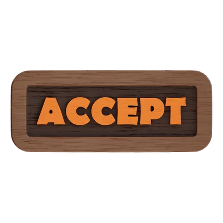 Accept Button  3D Icon