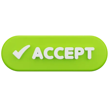 Accept Button  3D Icon