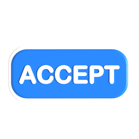 Accept Button  3D Icon