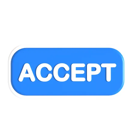 Accept Button  3D Icon