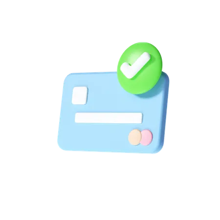 Accept credit card  3D Illustration