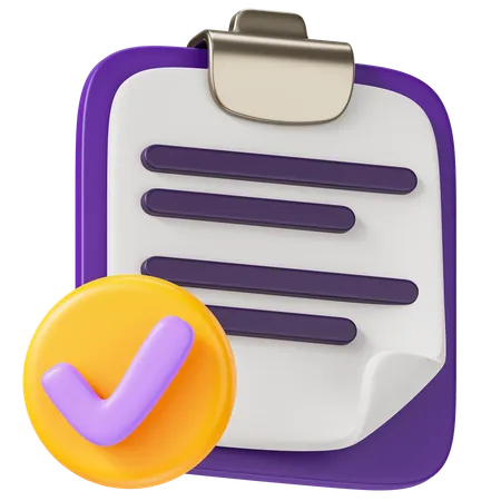 Accept Task  3D Icon