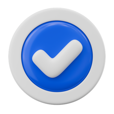 承認済みチェックマーク  3D Icon