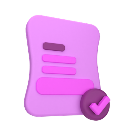Accepted file  3D Icon