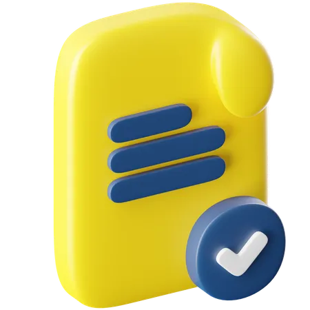 Accepted File  3D Icon