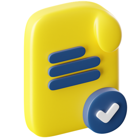 Accepted File  3D Icon