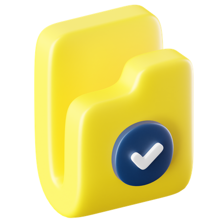 승인된 파일  3D Icon