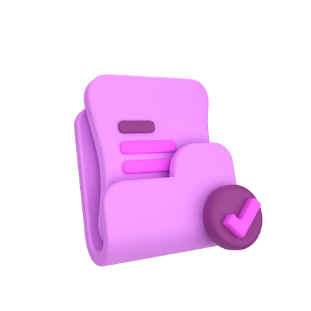 Accepted folder  3D Icon