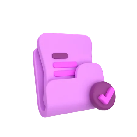 Accepted folder  3D Icon