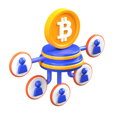 Accès aux bitcoins  3D Icon