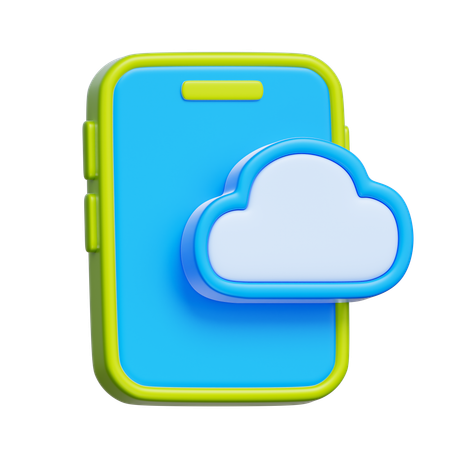 Acceso móvil a la nube  3D Icon