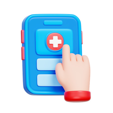 Acceso a la salud basado en aplicaciones  3D Icon