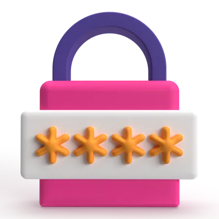 Access Password  3D Icon