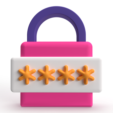 Access Password  3D Icon