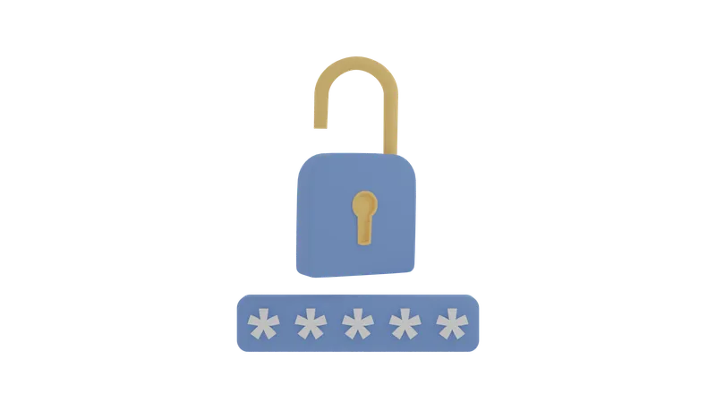 Access Password  3D Icon