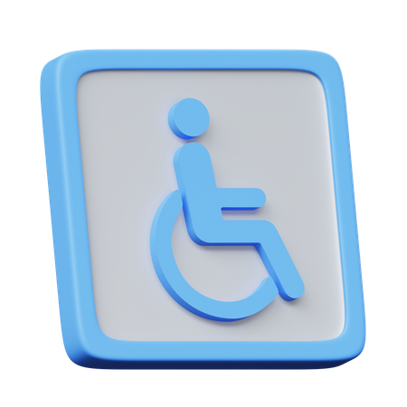 접근 가능한 화장실  3D Icon