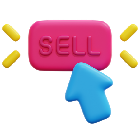 Acción de venta  3D Icon