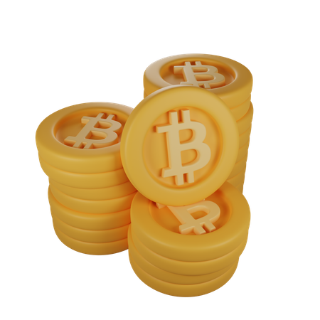 Acciones de bitcoin  3D Illustration