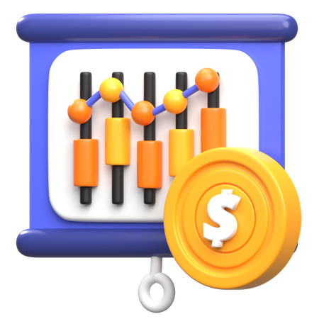 Acciones de dinero  3D Icon