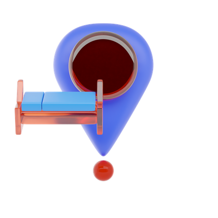 숙소 위치  3D Icon