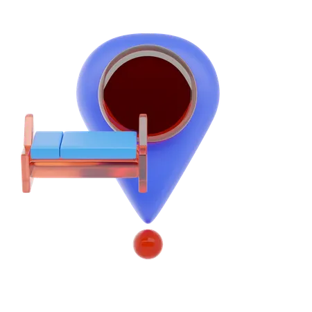 숙소 위치  3D Icon