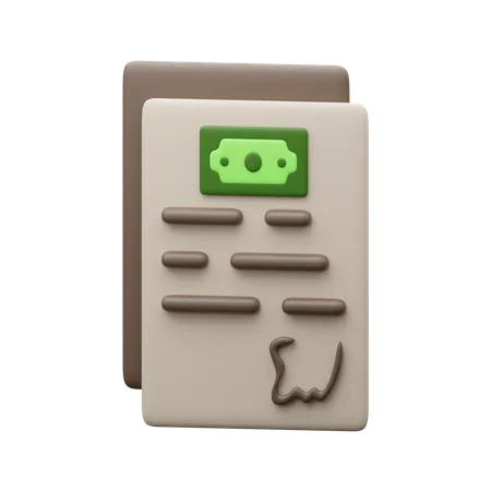 Accord financier  3D Icon