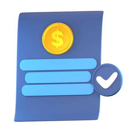 Accord financier  3D Icon