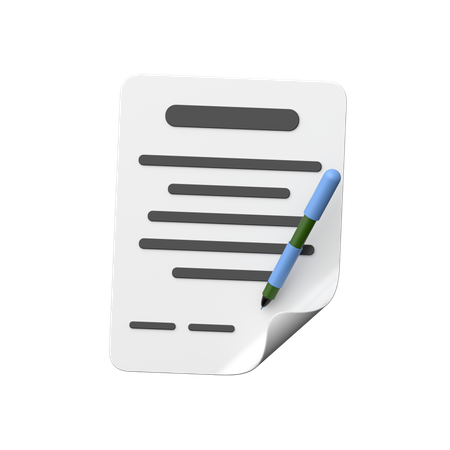 Document d'accord  3D Icon