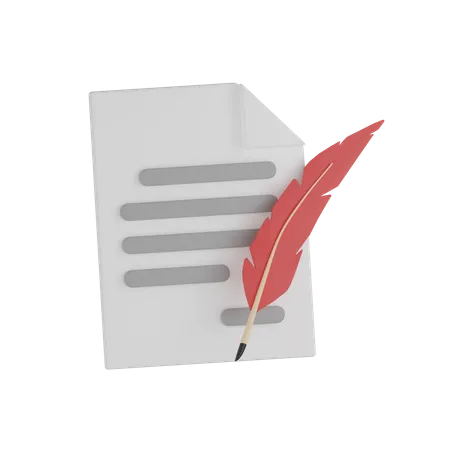 Document Notarie Signe 3D Icon