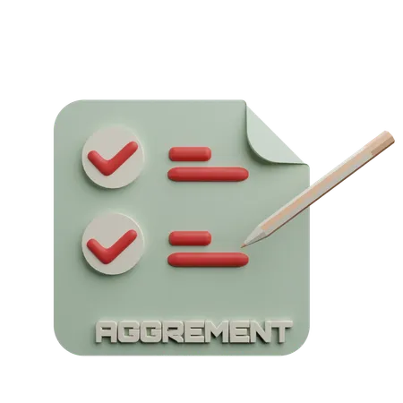 Document d'accord  3D Icon