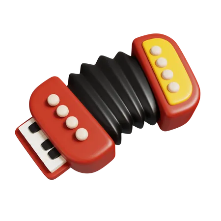 Accordion  3D Illustration