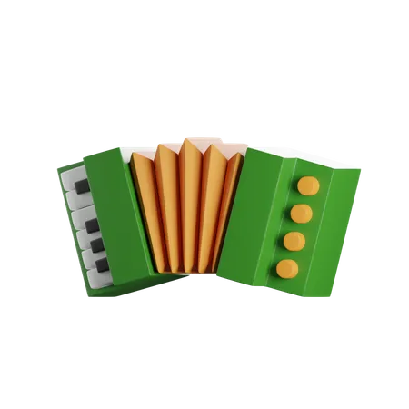 Acordeon 3 D Icon Isolated Images 3D Icon