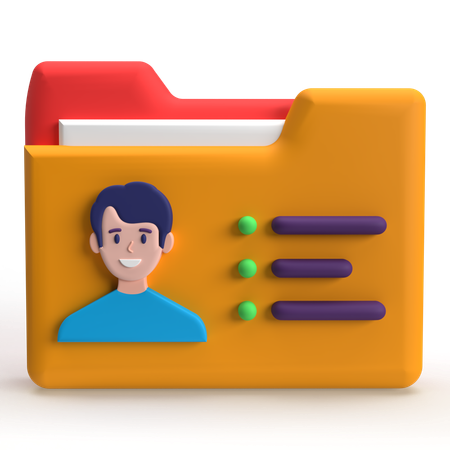 Account Folder  3D Icon