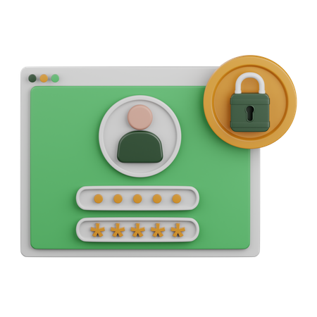 Account Login 3D Icon