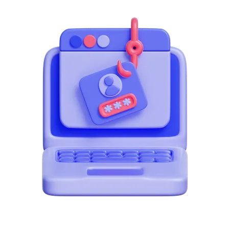 Account Phishing  3D Icon