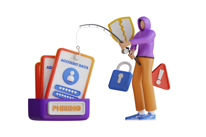 Account Phishing  3D Icon