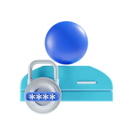 Security Privacy 3 D Icon Illustration 3D Icon