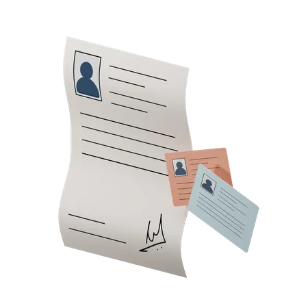 Account Registration Form 3D Illustration