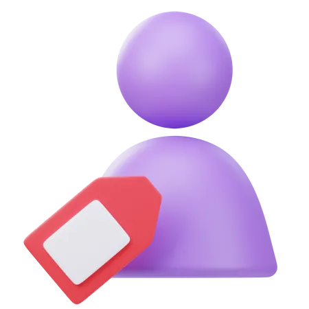 Account Tag 3 D Illustration 3D Icon